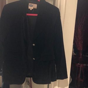 Black velvet blazer